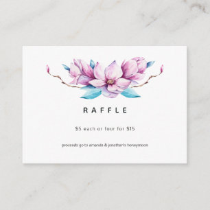 Carte D'accompagnement Raffle Mariage floral Magnolia