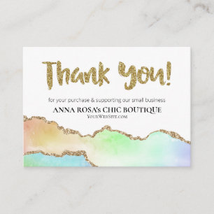 Carte D'accompagnement *~* Rainbow AGATE QR Logo MERCI Review AP8