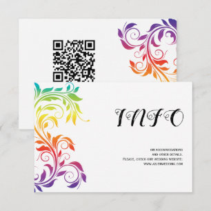 Carte D'accompagnement Rainbow couleurs feuille de défilement gay lesbien