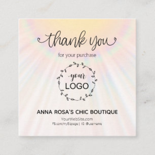 Carte D'accompagnement *~* Rainbow Sunbeams Merci de coeur