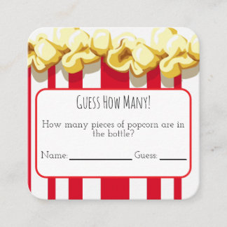 Carte D'accompagnement Ready To POP! Baby Shower Guess How Many Game Card