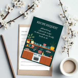 Carte D'accompagnement RECEPE DEMANDER Fête des mariées Cute PERSONNALISÉ