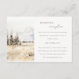 Carte D'accompagnement Réception de mariage dans le paysage de Jackson Ho