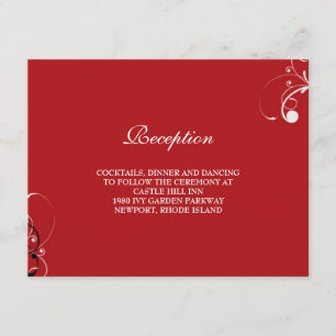 Carte D'accompagnement réception de mariage de flourish