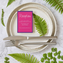 Carte D'accompagnement Réception de mariage dynamique Sunrise Mix & Match