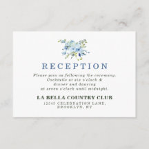 Réception de mariage floral de la Marine Bleue Sim