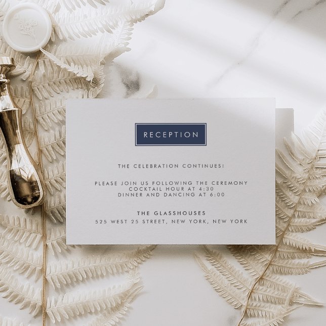 Carte D'accompagnement Réception de mariage moderne de couleur personnali (Créateur téléchargé)