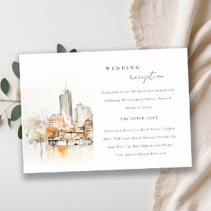 Carte D'accompagnement Réception de mariage paysager Atlanta Georgia