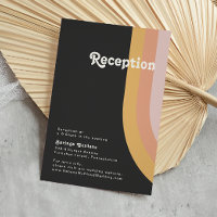 Réception de mariage sombre et moderne Retro 70's 