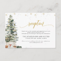 Réception de mariage sous l'arbre de Noël