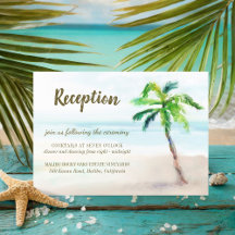 Réception de mariage Tropical Beach Palm Tree