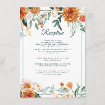 Réception Mariage de automne Rustique Floral Brûlé
