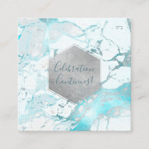 Carte D'accompagnement Réception PixDezines Silver Honeypeb Bar Mitzvah ✡