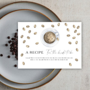 Carte D'accompagnement Recette de Baby Shower au café pour la future mari
