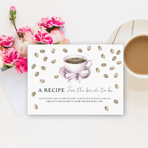 Carte D'accompagnement Recette de baby shower café pour la future mariée
