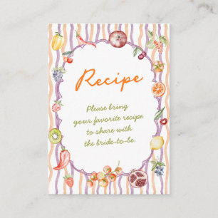 Carte D'accompagnement Recette de Baby Shower Fresh Off The Market
