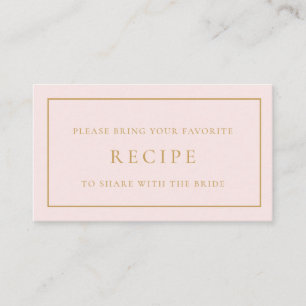 Carte D'accompagnement Recette de Baby Shower Petals and Prosecco 