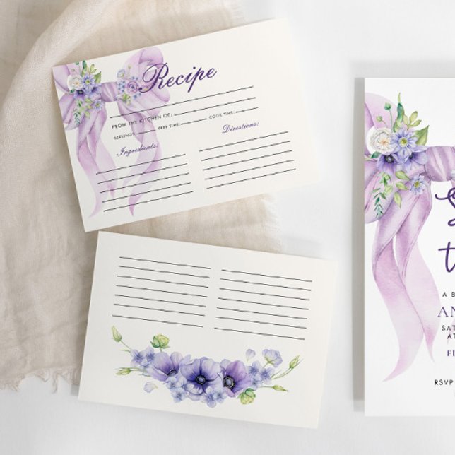 Carte D'accompagnement Recette de Fête des mariées au ruban pourpre (Créateur téléchargé)
