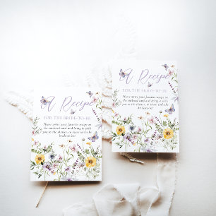 Carte D'accompagnement Recette de Fête des mariées florale violet de papi