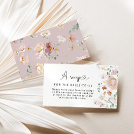 Carte D'accompagnement Recette de fleurs sauvages élégantes pour la futur