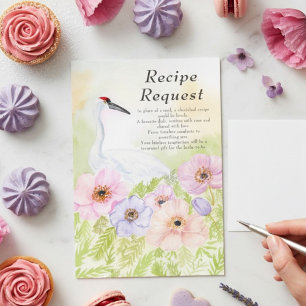 Carte D'accompagnement Recette Mariage Fête de mariage Grue Whooping Aném