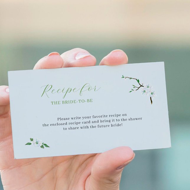 Carte D'accompagnement Recette pour que la mariée soit un bleu poussiéreu (Créateur téléchargé)