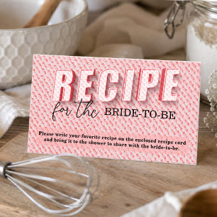 Carte D'accompagnement Recette Simple et Élégante de Teint Rose pour la F