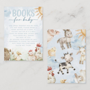 Carte D'accompagnement Red Barn Farm Animal Baby shower Demande de réserv