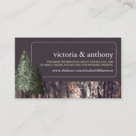 Carte D'accompagnement Redwoods & Écorce, site Web de mariage rustique
