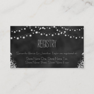 Carte D'accompagnement Registre cadeau Chalkboard noir