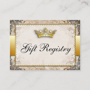 Carte D'accompagnement Registre Cadeau Mariage Ornate Fairytale Storybook