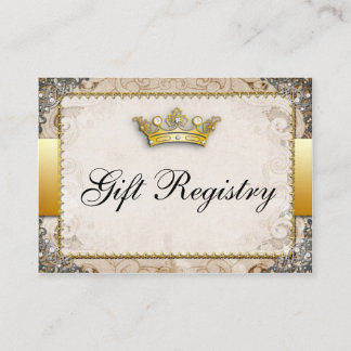 Carte D'accompagnement Registre Cadeau Mariage Ornate Fairytale Storybook