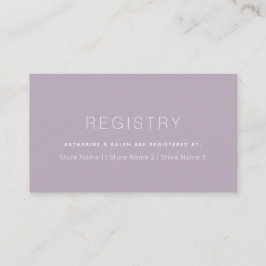 Carte D'accompagnement Registre Cadeau Mariage simple et moderne Dusty Li