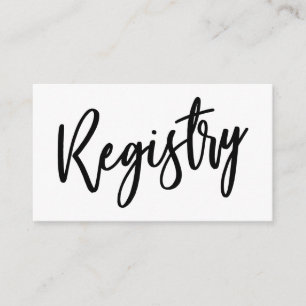 Carte D'accompagnement Registre de Cadeaux en Écriture Manuscrite Décontr