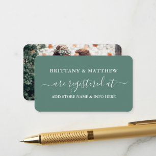 Carte D'accompagnement Registre de calligraphie Photo Eucalyptus Green