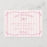Registre de Fêtes des mariées Pink Coquette Bow Pa