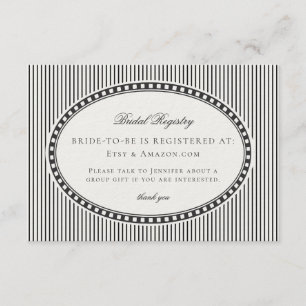 Carte D'accompagnement Registre de mariage à carreaux Harlequin noir