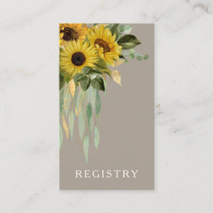 Carte D'accompagnement Registre de mariage élégant taupe à motifs floraux