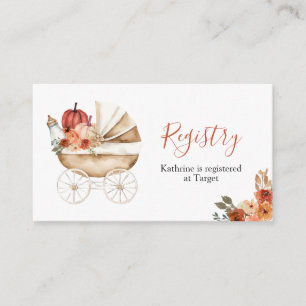 Carte D'accompagnement Registre de naissance Fleurs de poussette de citro