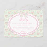 Registre de naissance floral fantaisie vert pastel