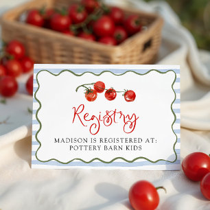 Carte D'accompagnement Registre des Baby showers de tomate de petite tail
