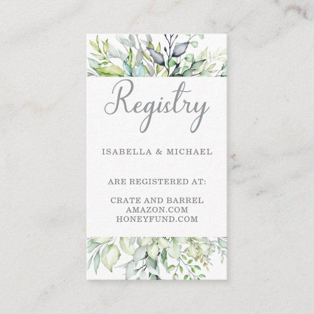 Carte D'accompagnement Registre des cadeaux des Mariages de calligraphie  (Devant)