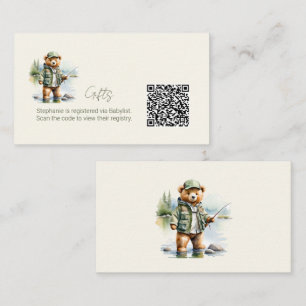 Carte D'accompagnement Registre des cadeaux QR Code mignon Pêche Teddy Be