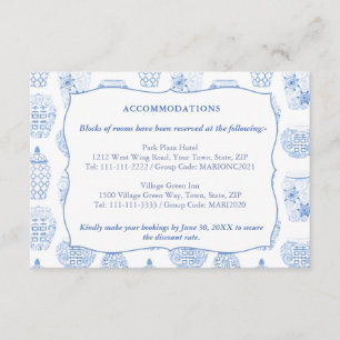 Carte D'accompagnement Registre Des Mariages Bleus Et Blancs