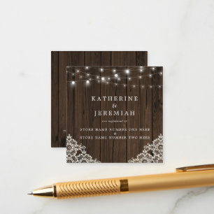 Carte D'accompagnement Registre des Mariages de dentelle du code QR