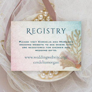 Carte D'accompagnement Registre des Mariages des coquillages des mers viv