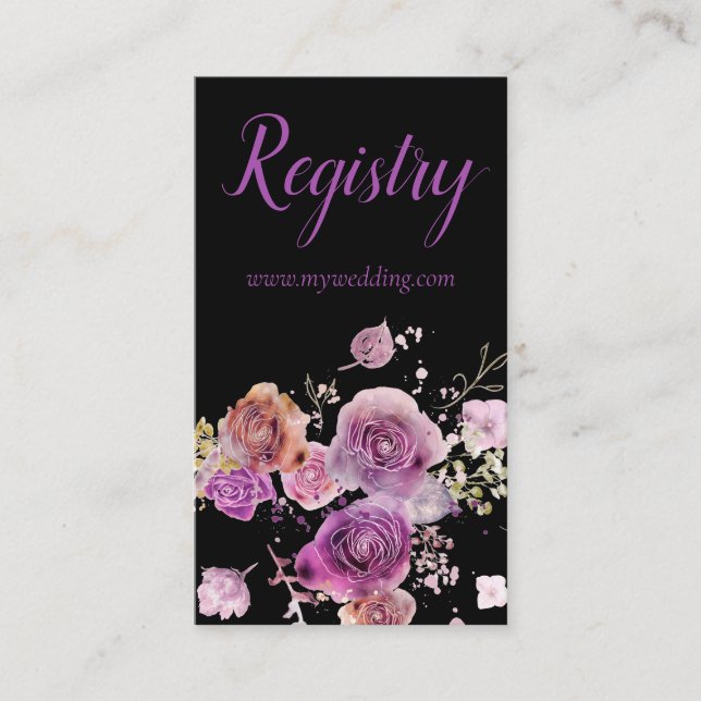 Carte D'accompagnement Registre des Mariages floraux pourpres (Devant)