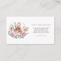 Registre du Baby shower de de germe de lapin mou