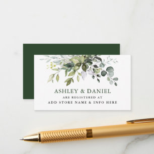 Carte D'accompagnement Registre Mariage de verdure aquarelle