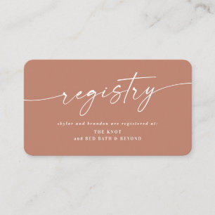 Carte D'accompagnement Registre Mariage en terre cuite simple et solide